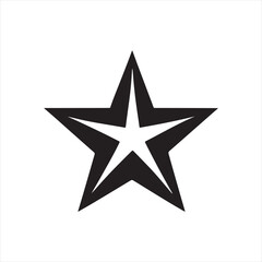 Obraz premium Star silhouette vector icon design whit a white background.