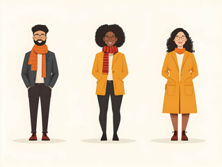 Obraz premium Multicultural Team Project Planning Modern Office Flat Vector Illustration