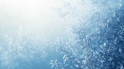 Winter Chill Gradient Background With Cool Blue and White Hues and Soft Frosty Glow