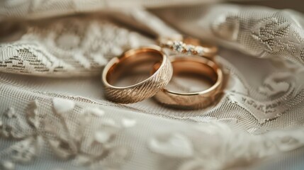 Elegant Silver Wedding Ring. Timeless Love Concept