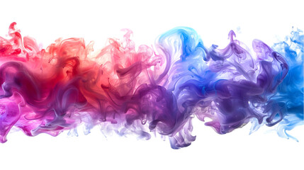 Obraz premium Purple, Red, Blue liquid colour mixed isolated on a transparent background