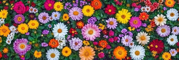 Flowers wall background Colorful chrysanthemum flower with amazing red,orange,pink,purple,green and white chrysanthemum flowers ,Wedding decoration, hand made Beautiful flower wall background
