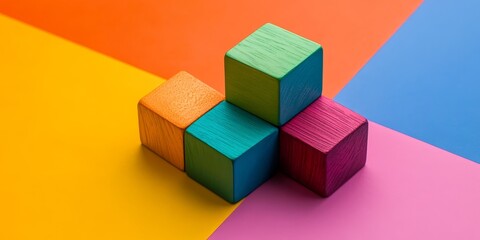 Fototapeta premium Cubes representing the German gender neutral ending *innen serve as a symbol for promoting gender neutral language and inclusivity in communication, highlighting the importance of gender neutral