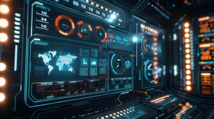 Obraz premium Future City. Social interaction concept