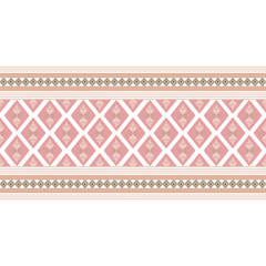 Navajo pattern Square shape on a white background pink geometric shapes Seamless zigzag pattern triangular shape illustration design Design lines for skirts, clothing, rugs, prints, knitting.