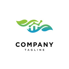 Genetic Leaf Data logo icon vector