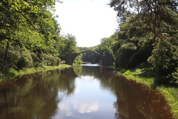 Rakotzbrucke also known as devils bridge in Kromlau in germany