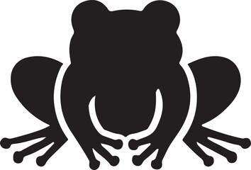 frog animal logo silhouette design vector art illustration