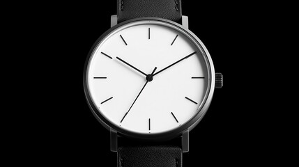 Modern Wristwatch with Simple White Face Design