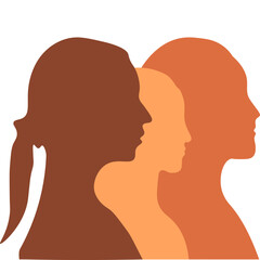 International Women's Day Silhouette Illustration