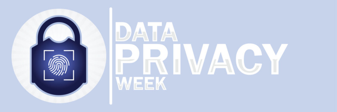 Data Privacy Week. Suitable for greeting card, poster and banner. Vector illustration.