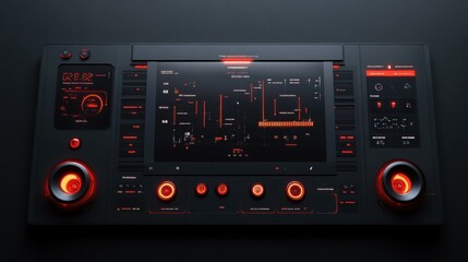 Fototapeta premium Digital interface for controlling smart home systems.