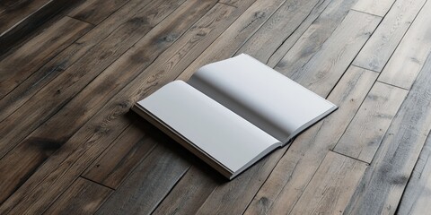 Blank catalog and book mock ups featuring magazines displayed on a wooden background, ideal for showcasing your creative designs and publishing ideas. Use this blank catalog for your next project.