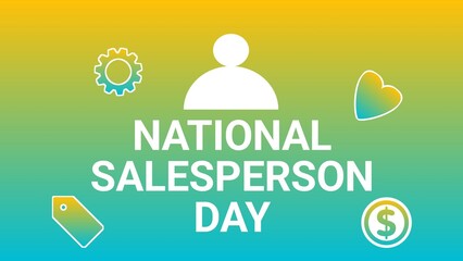 National Salesperson Day web banner design illustration 