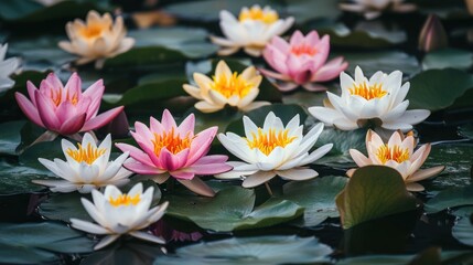 Serene Water Lilies in Bloom