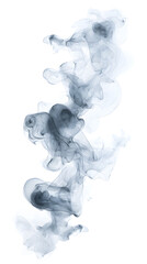 Watercolor smoke abstract background isolated on white