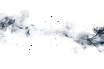 Fototapeta premium Watercolor smoke abstract background isolated on white