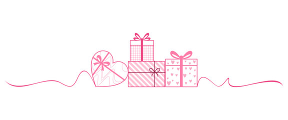 Obraz premium Gift Box illustration. Valentines day element vector eps 10