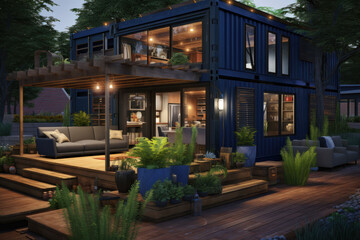 Modern Luxury Architecture and Outdoor Living Spaces with Cozy Atmosphere