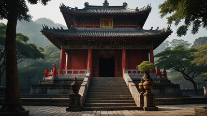 Serene Chinese Temple,