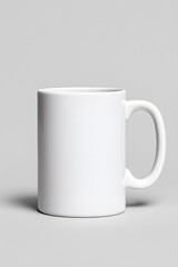 Fototapeta premium White mug mock up isolated on white background.
