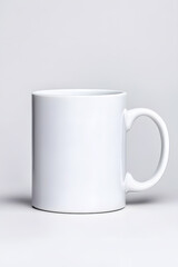 Fototapeta premium White mug mock up isolated on white background.