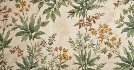 Fototapeta premium Natural fiber paper filter with botanical pattern, plant, organic