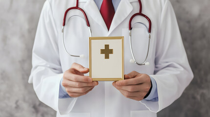 Pediatrician holding award for child vaccination, showcasing dedication and care