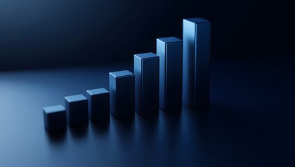 Digital Graph with Upward Arrow Representing Financial Growth, Data Analytics, and Market Success
