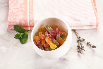 Sweet and sour marmalade worms