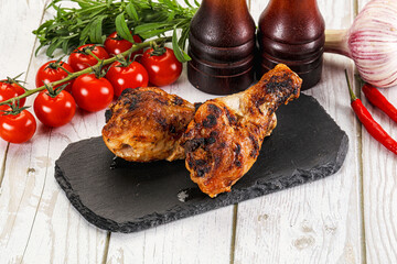 Grilled chicken leg drumstick barbecue