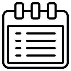 Agenda icon outline vector