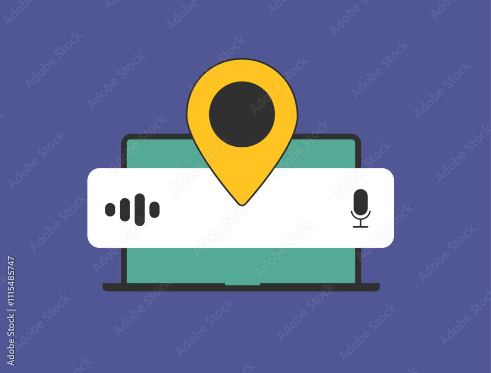 Wall mural voice search optimization for local businesses with voice assistants, location-based queries, smart 