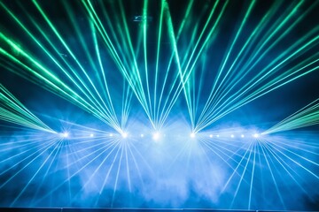 Fototapeta premium Captivating Light Spirals Illuminate the Stage in Surreal Ambiance