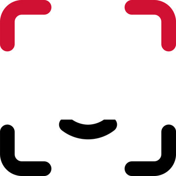 recommend clip art: Sudan flag on Face ID outline icon