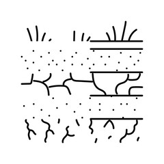 soil urban gardening line icon vector. soil urban gardening sign. isolated contour symbol black illustration