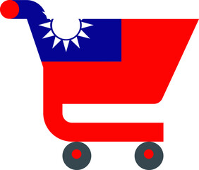 Taiwan flag on Cart icon