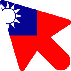 Taiwan Flag On Curser