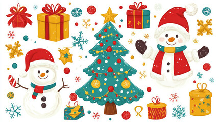 Cute New Year's stickers