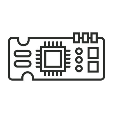 recommend clip art: Circuit board icon, Electric component symbol outline icon, editable vector illustration and transparent graphic element. Isolated on white background