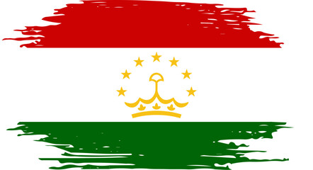 Obraz premium Brush On Tajikistan Flag