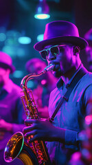 Fototapeta premium A jazz band in concert
