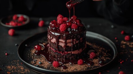 Decadent Chocolate Raspberry Cake: A Culinary Masterpiece