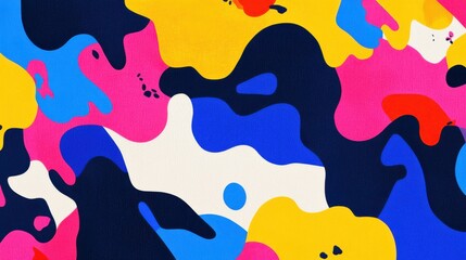 Abstract colorful liquid shapes background.