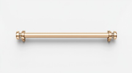 Elegant Golden Rod on a White Background for Modern Decor