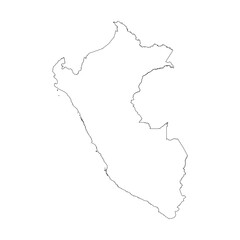 Peru blank outline map
