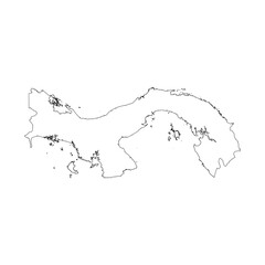 Panama blank outline map