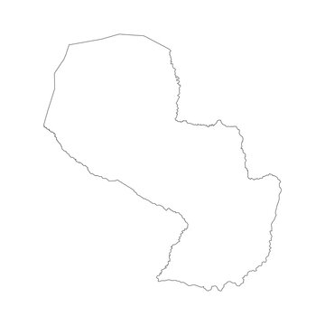 recommend clip art: Paraguay blank outline map