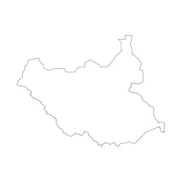 recommend clip art: South Sudan blank outline map
