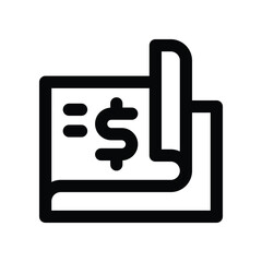 Fototapeta premium cheque icon. vector line icon for your website, mobile, presentation, and logo design.